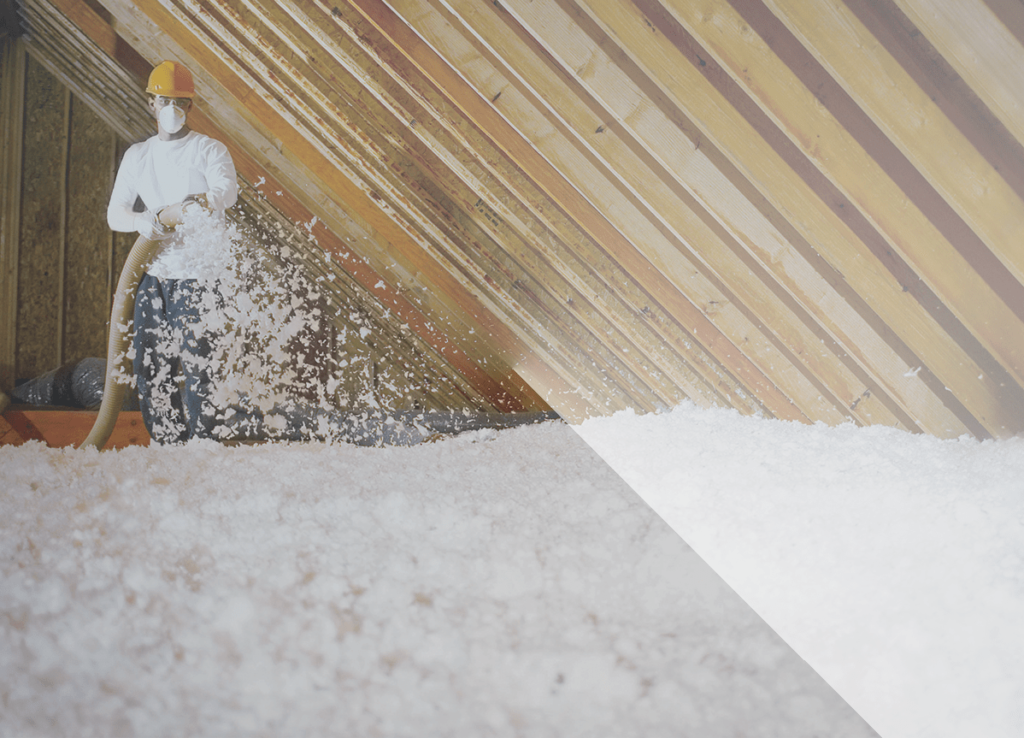 Installing Loose Fill - Open Attics and Net & Blow.